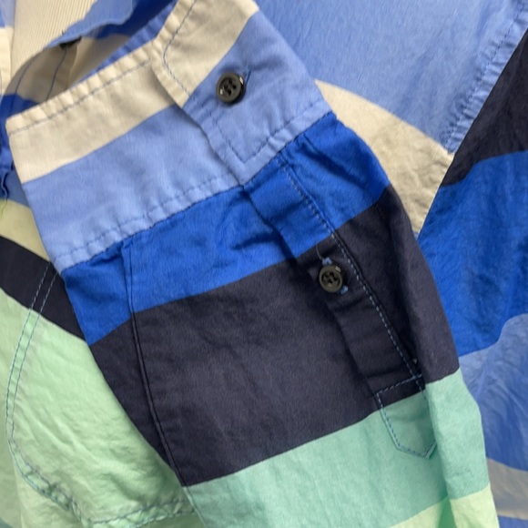 J Crew Striped Long Sleeve Cotton Blouse XL - Picture 6 of 9